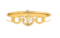 LOUIS VUITTON Brass Enamel Bangles Unisex Gold
