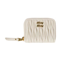MIU MIU Leather Wallet Women's White