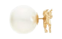 DIOR Earrings Women's Gold/White