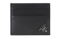 PRADA Saffiano Leather Card Holder Men's Black