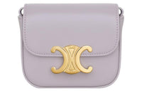 CELINE Triomphe Calfskin Shoulder Bag, Crossbody Bag Mini Women's Light Lilac