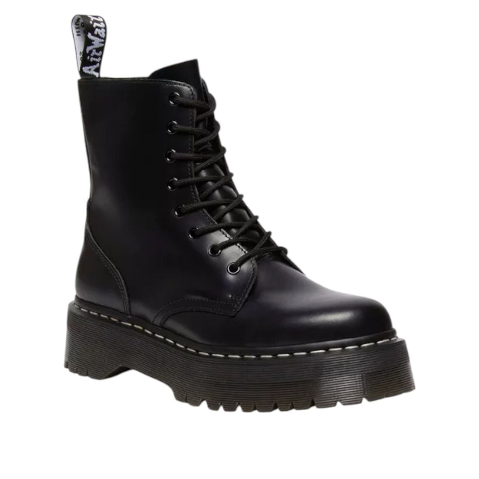 Dr. Martens Jadon White Stitch Smooth Platform Boots 'Black' 32196001