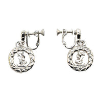 SAINT LAURENT 2000-2020 Tone Logo Screw On Costume Earrings