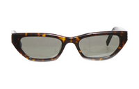 SAINT LAURENT Acetate Irregular Shape Sunglasses Women's Brown
