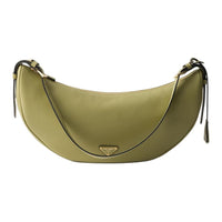 PRADA Calfskin Handbag, Shoulder Bag Large Size Women's Green