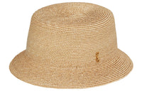 SAINT LAURENT Logo-plaque Straw Bucket Hat