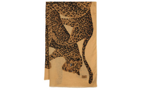 SAINT LAURENT 1980s Leopard-print Stole Scarf
