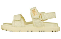 DIOR DiorAct Beach Sandals Women's Light Yellow