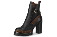 LOUIS VUITTON Star Trail Ankle-Length Boots Women's Black