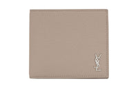 SAINT LAURENT CASSANDREEast/West Grained Leather Wallet Small Size Men's Gray Brown