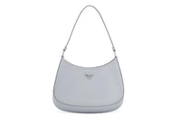 PRADA Cleo Shiny Leather Shoulder Bag Women's Cornflower Blue