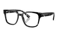 PRADA Acetate Irregular Shape Eyeglass Frames Men's Black