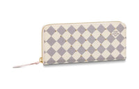 LOUIS VUITTON Wallet Clemence Damier Azur Rose Ballerine