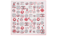 CHANEL Silk Scarf Women's Coral