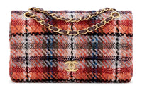 CHANEL 22PClassic Flap CF Twill Soft Woolen Crossbody Bag, Shoulder Bag Women's