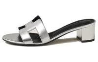 HERMES Oasis Slide Slippers Women's Silver