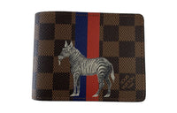 LOUIS VUITTON Coated Canvas With Leather Coin Purse Card Holder Wallet Men's Brown