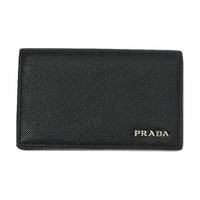 PRADA Saffiano Leather Card Holder Men's Black