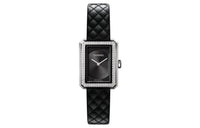 CHANEL BOY · FRIEND Collection Wrist Watch Quartz Movement Cowhide Strap Black Dial Women's