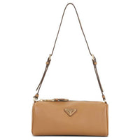 PRADA Calfskin Shoulder Bag Women's Brown