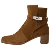 HERMES Frenchie Ankle Boots 5cm Women's Brown