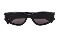 SAINT LAURENT Acetate Irregular Shape Sunglasses Women's Black