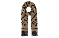 PRADA Knit Scarves Unisex Brown