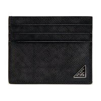 PRADA Saffiano Leather Card Holder Men's Black