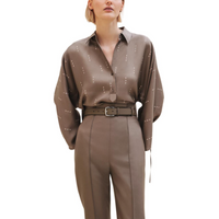 HERMES FW24 Shirt Women's Brown