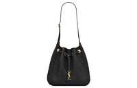 SAINT LAURENT PARIS Calfskin Hobo Bag, Shoulder Bag, Handbag Women's Black