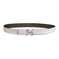 HERMES Calfskin Leather Belts Women's Purple 2.4CM