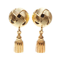 CELINE Gold-Plated Earrings Women's Gold
