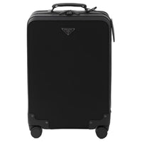 PRADA Recycled Nylon Saffiano Leather Trolley Bag Men's Black