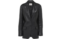MIU MIU SS22 Leather Jacket Women's Black