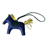 HERMES Lambskin Pendants Women's Blue