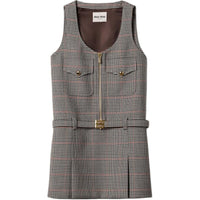 MIU MIU Sleeveless Dress Women's Slate Gray