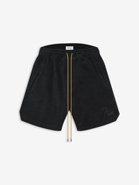 Rhude Men's Leather Short Black