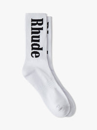 Rhude Men's Rh Vertical Logo Sock
