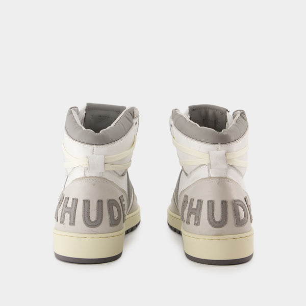 Rhude Men's Rhecess Hi White/offwhite/grey