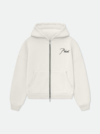 Rhude Men's Zip Up Hoodie Vtg White