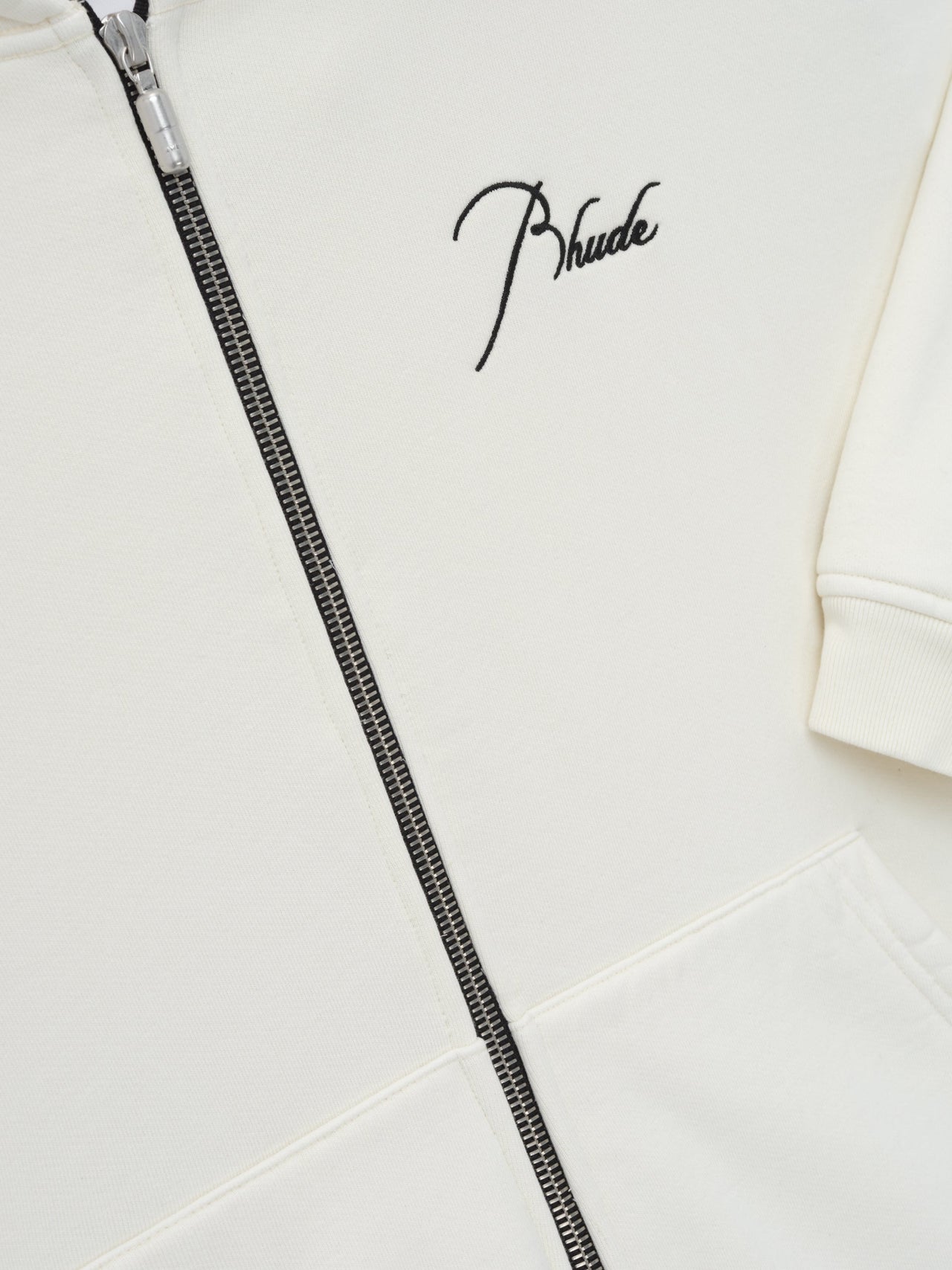 Rhude Men's Zip Up Hoodie Vtg White