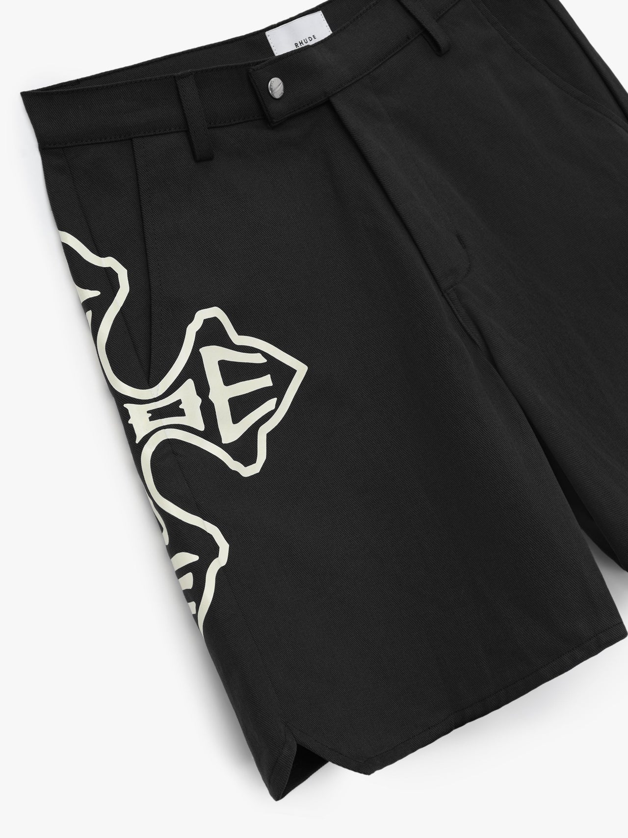 Rhude Cross-Logo Twill Shorts