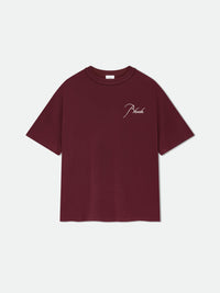 Rhude Men's Reverse Tee Burgundy