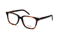 SAINT LAURENT Plate Frame Square Eyeglass Frames Women's Black Brown