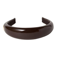 MIU MIU Metal Leather Headbands Women's Briarwood