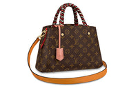 LOUIS VUITTON Montaigne Monogram Cow Leather Shoulder Bag Crossbody Bag Handbag Regular Women's Brown