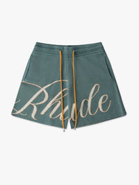 Rhude Men's Script Logo Knit Short