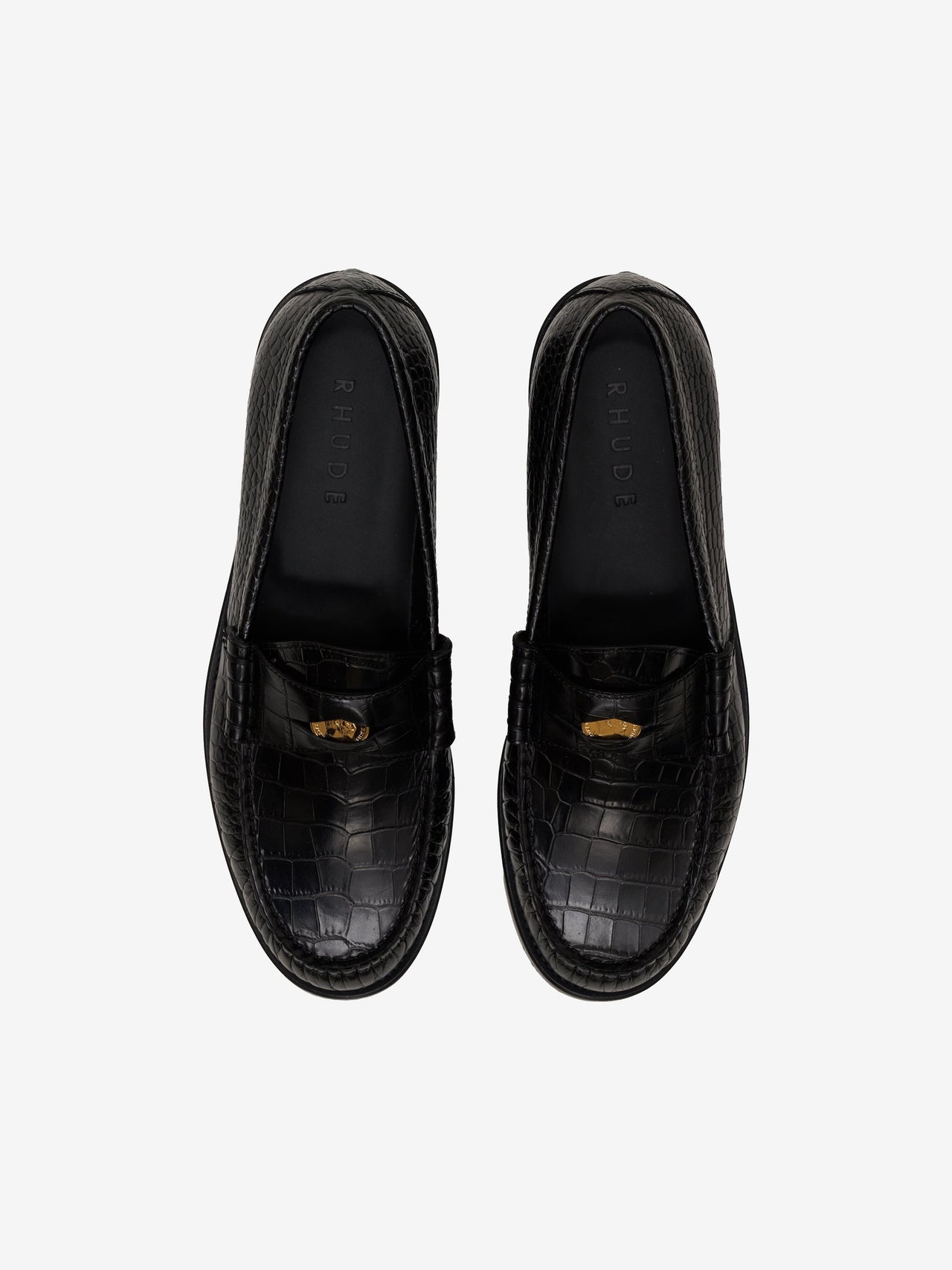 Rhude Men's Croc Penny Loafer