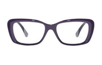 CHANEL Acetate Square Eyeglass Frames Unisex Purple