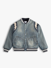 Rhude Men's Denim Lighting Varsity Ja Dark Indigo